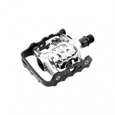 Pedals, automatic on one side, normal on other, mixed clip shimano bicycle