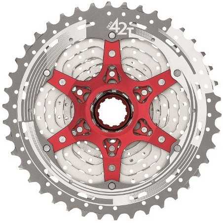 SUN RACE Cassette casete piñones 11v 11-46 METAL CHAMPAGNE 393227