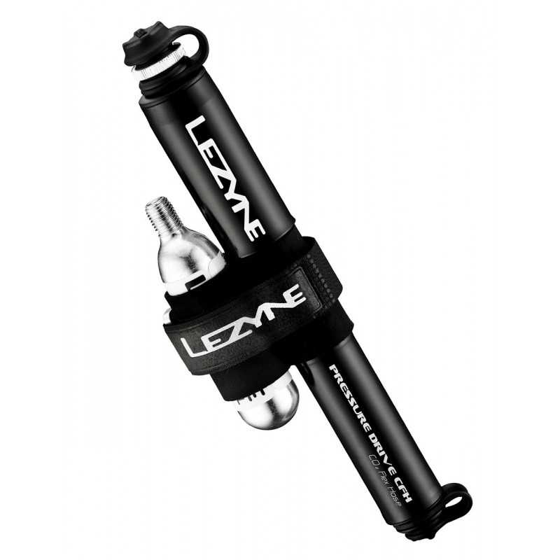 LEZYNE Hinflador bomba de mano con cartucho 16g PRESSURE DRIVE 4712805979VAR