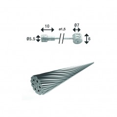 XLC Cable sirga de freno con doble cabeza 1.5MM - 3000MM BR-X86 2500365013