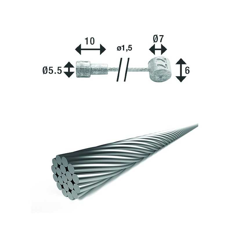 XLC Cable sirga de freno con doble cabeza 1.5MM - 4000MM BR-X86 2500365011