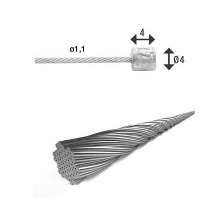 XLC Cable sirga sierga de cambio cabeza SHIMANO/CAMPAGNOLO/SRAM Ø 4 X Ø1.1 - 4000MM SH-X17 2501155022