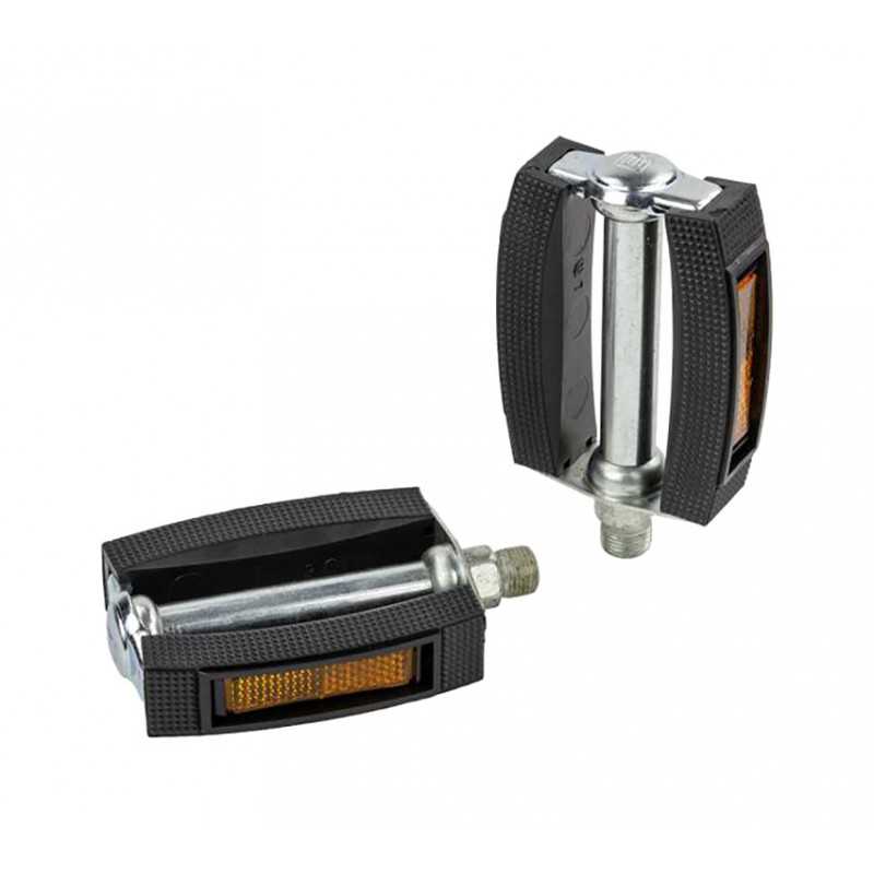Universal rubber bicycle pedals with reflectors  9/16