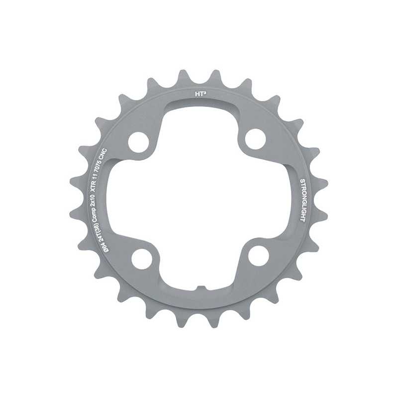 STRONGLIGHT Plato para bicicleta interior aluminio 4 brazos MTB SHIMANO XTR FC-M980 2x10V 64 BCD 712066