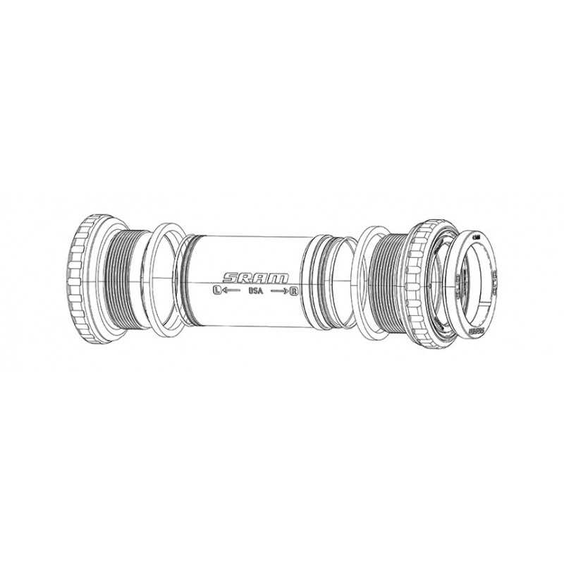 SRAM Kit tapa guardapolvos/arandela ondulada cazoletas carretera GXP PRESSFIT 105913