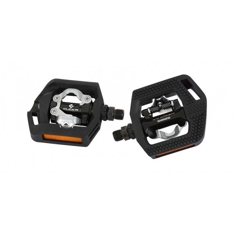 SHIMANO Pedales bicicleta fijacion 2 cara dureza regulable calas incluidas TREKKING SPD PD-T421 145166