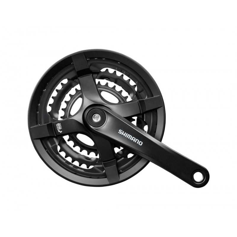 SHIMANO Juego de bielas y platos 4 brazos con proteccion FC-TY501 175 MM 6/7/8V 138006