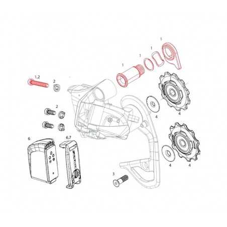 Gearbox mounting bolt kit  RED ETAP