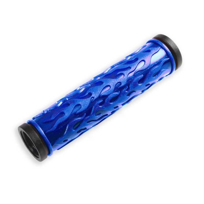 Pair, grips, 125mm, flames, gum