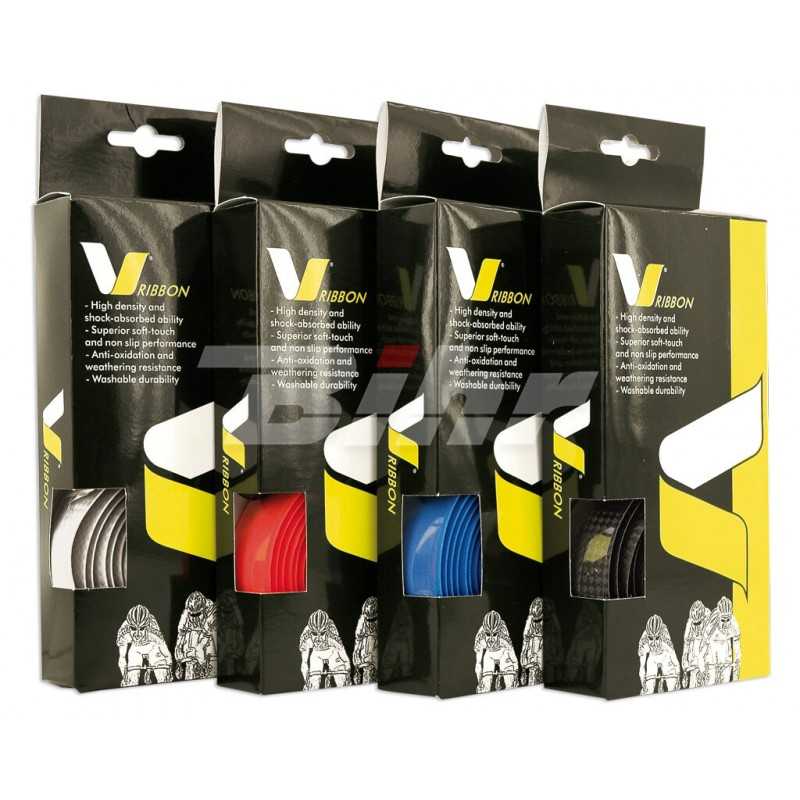 V BIKE Cinta de Manillar Carretera Carbonlook Negra - Ribbon 841