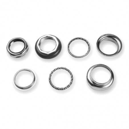 Set, steering by thread, ball bearings, chrome, 1in.