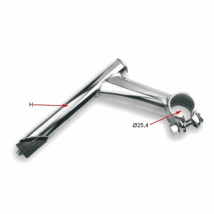 Power, handlebar stem btt steel chrome bicycle