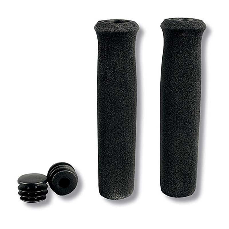 Black foam handlebar grips for mtb set  tw