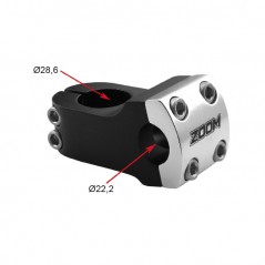 V BIKE Potencia manillar ORION de aluminio para bicicleta BMX - color negro 11992
