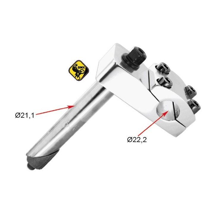 Power, handlebar stem bmx 22.2mm superior attachment bicycle