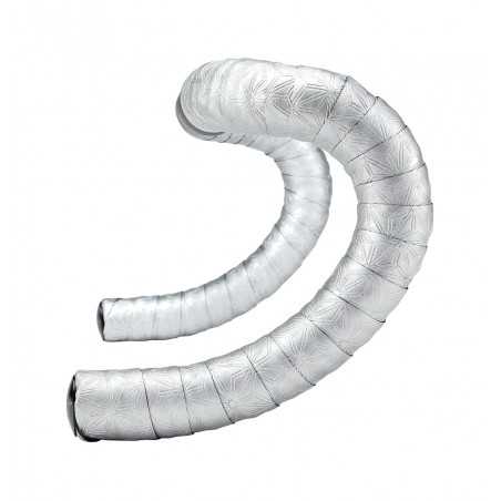 SUPACAZ Cinta manillar bicicleta BLING TAPE W/ ANO GUNMETAL PLUGS + SILICONE GEL 634154448618