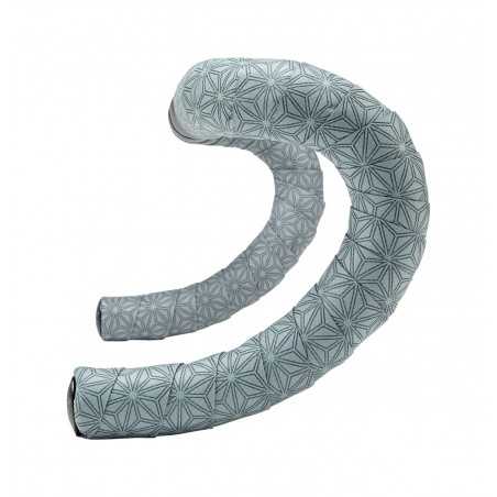 SUPACAZ Cinta manillar bicicleta SUPER STICKY KUSH CLASSIC GUN METAL W/ ANO PLUGS 644221548363