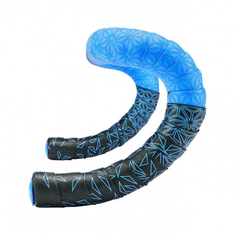 Bicycle handle bar tape  SUPER STICKY KUSH STAR FADE NEON W/ ANO PLUGS