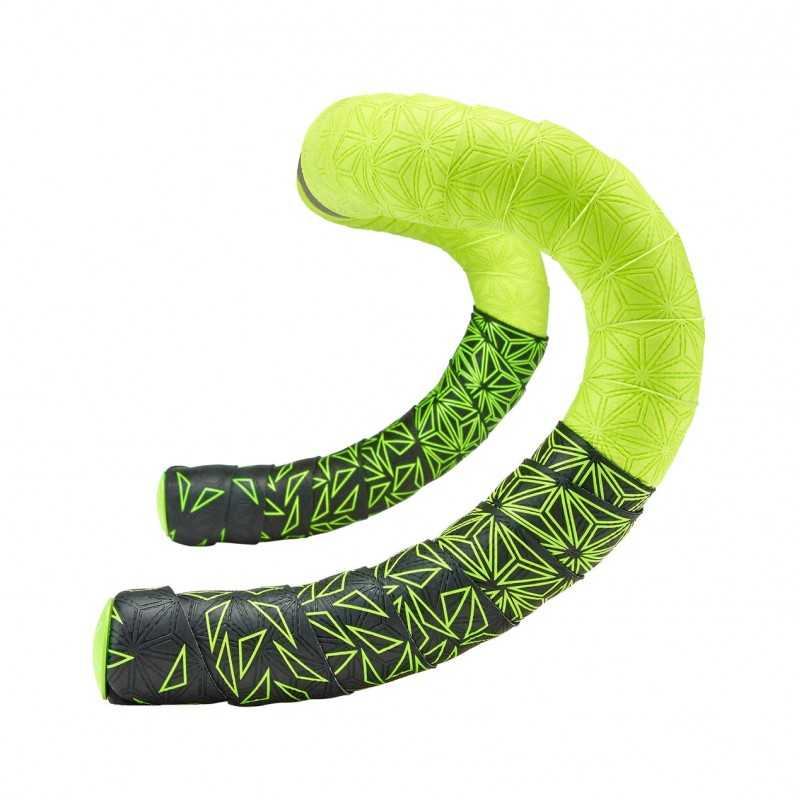 Bicycle handle bar tape  SUPER STICKY KUSH STAR FADE NEON W/ PLUGS
