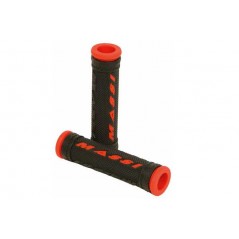 Handlebar grips set  COMP D.DENSIDAD NGR/ROJO