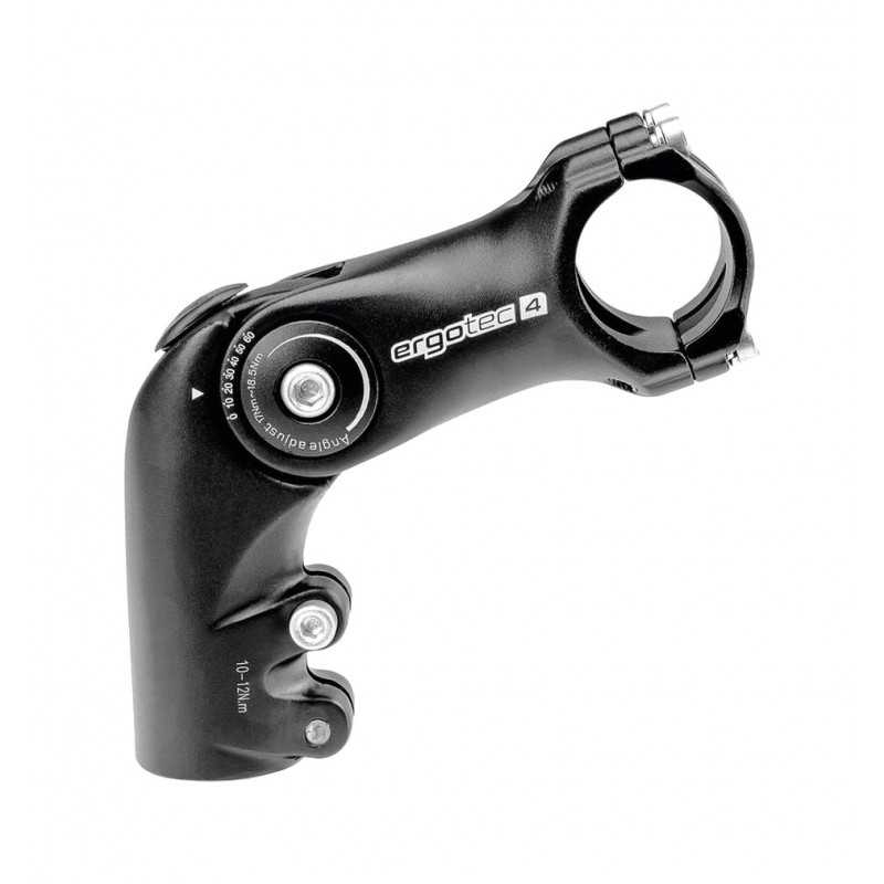 ERGOTEC Adjustable aluminum handlebar stem angle OCTOPUS 2 A-HEAD 50 31.8/28.6 374174VAR