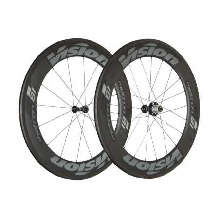 VISION Juego completo de ruedas tubeless METRON 81 SL READY SHIMANO 10/11V CARBON 214056