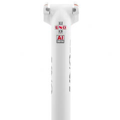 KALLOY UNO Tija sillin blanca 350mm largo interior ovalado aluminio 269gr TS639