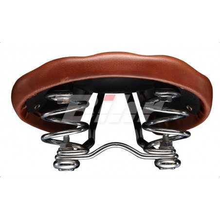 VELO SEAT, SINGLESPEED WITH SPRINGS VELO VL6067 BROWN SKIN + RIVETS 35463