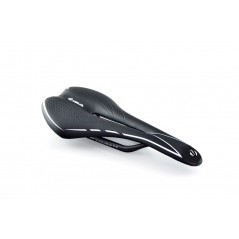 Seat, velo carbon fiber rails black white prostatic 150g 270x130mm bicycle