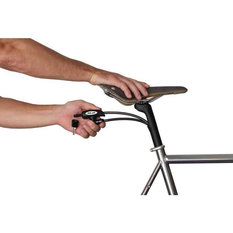 XLC Tija de sillin bicicleta con cable antirrobo candado 27.2/300MM 7X450MM 2502340000