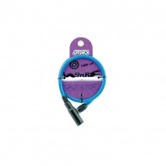 Padlock, btt mtb, steel cable, 6mm and 65cm, spiral, bicycle