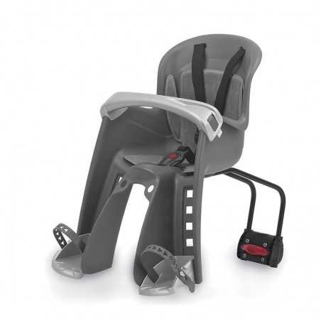 Baby carrier saddle chair front child to the box dark gray / silver  bilby junio