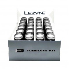 LEZYNE Expositor caja kit recauchutado reparacion tubeless cubiertas sin camara 24U 4712805998050