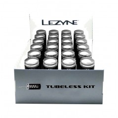 LEZYNE Expositor caja kit recauchutado reparacion tubeless cubiertas sin camara 24U 4712805998050