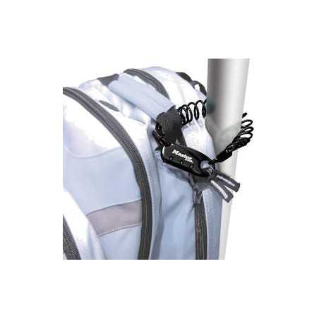 MASTER LOCK Candado antirrobo espiral mosqueton combinacion 90CM 4U 3520190942487