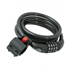 Spiral anti-theft pad with combination  ENDURO SPIRAL MATCH BLACK C/B C36