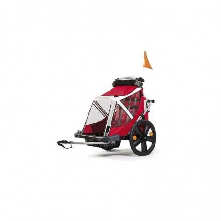 Bike trailer stroller for 2 kids with brake
