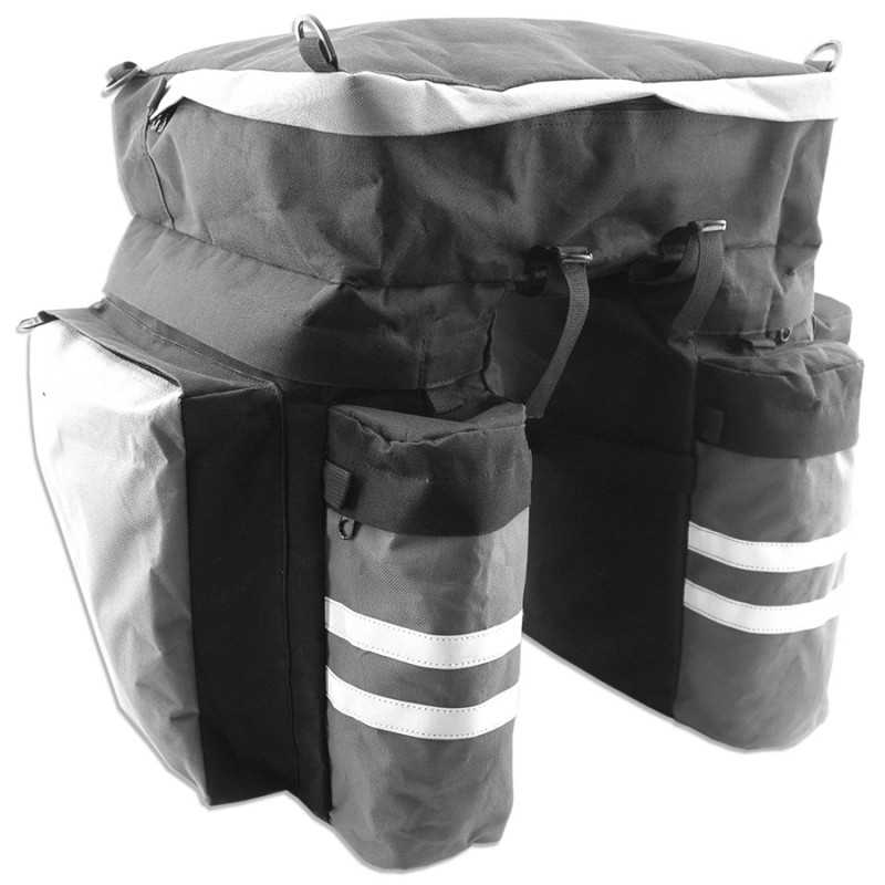 V BIKE Alforjas para bicicleta de 50L reforzadas | Fáciles instalar en el portabulto trasero Impermeables a la lluvia 976
