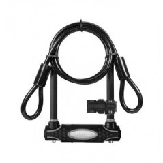 Padlock shape u fork with support lock key plus cable 120cmx10mm u-bar 210mmx110