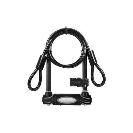 MASTER LOCK Candado forma U con soporte, llave y cable de seguridad - 120cmx10mm 3520190938848