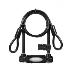 Padlock shape u fork with support lock key plus cable 120cmx10mm u-bar 210mmx110