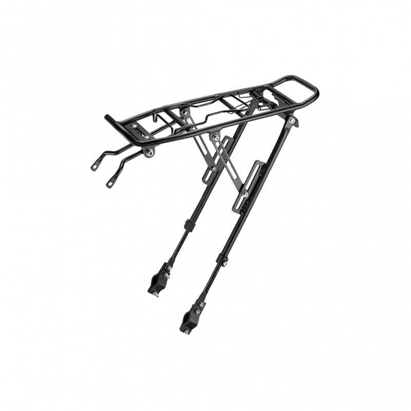 V BIKE Portabultos parrilla trasera aluminio negro regulable 24 a 28 para freno di 12022