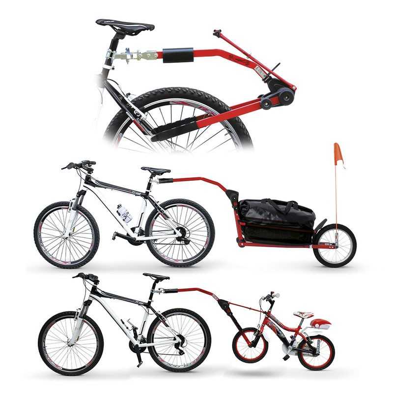 PERUZZO Barra remolque para bici infantil TRAIL ANGEL de - Compatible con bicis adultos 25' (635mm) y tijas 25,4mm a 31,8mm 6300