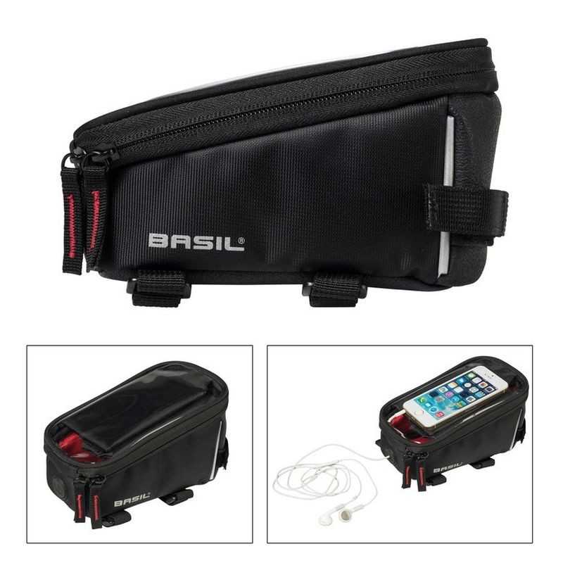 BASIL Bolsa bicicleta al cuadro para telefono con reflectante e impermeable SPORT DESIGN 1L (19X11X11) 291037VAR