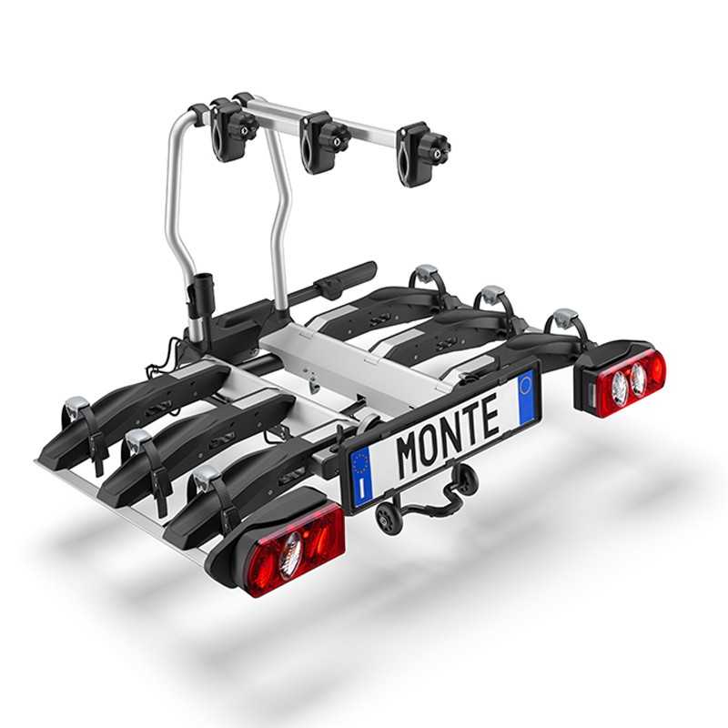 ELITE Portabicis a la bola 3 bicis plegable con rampa MONTE 416118