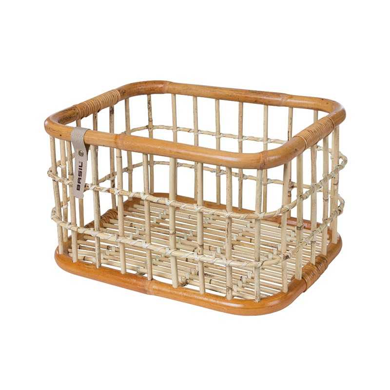 BASIL Cesta para bici GREN LIFE RATTAN NATURA 18 L 702686