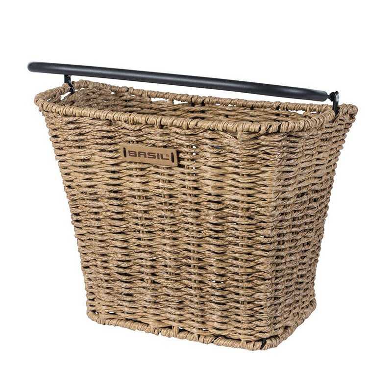 Basket with rattan front handle + adapter plate  BREMMEN BS/KF