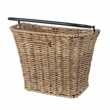 Basket with rattan front handle + adapter plate BREMMEN BS/KF