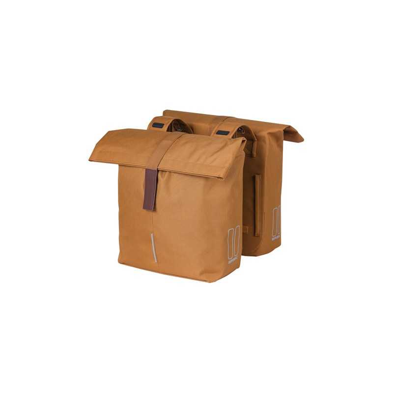 BASIL Alforjas traseras de poliéster para bici con reflectante y cierre velcro CITY 28-32 L 702693VAR