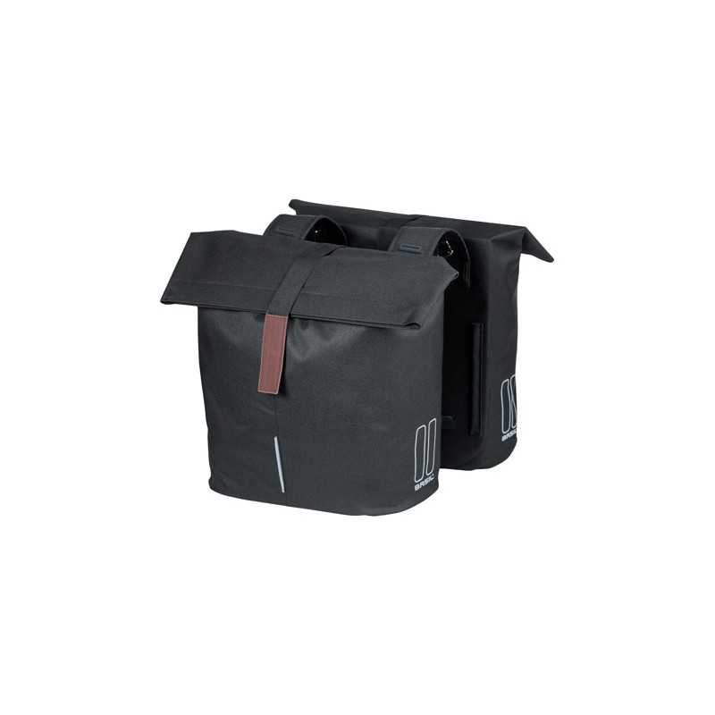 Polyester rear saddlebags for bike with reflective and velcro closure  CITY 28-3